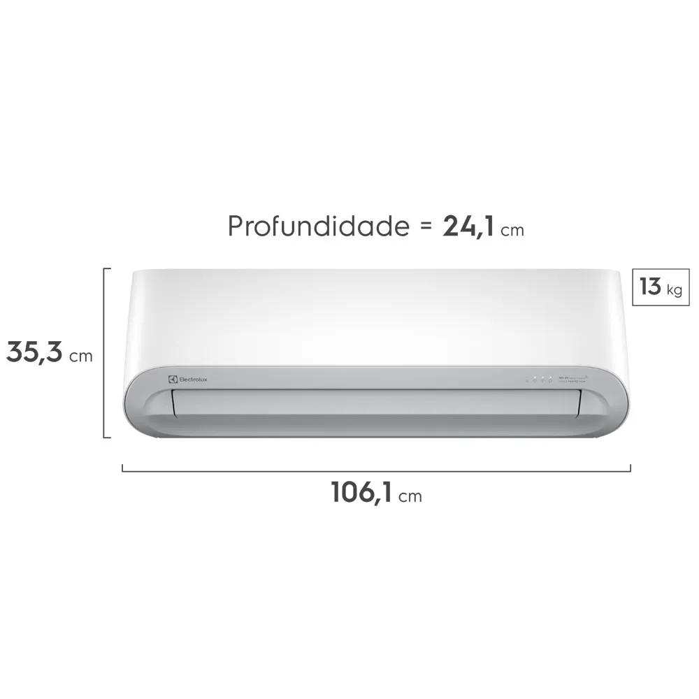 Ar-Condicionado Split Electrolux 24.000 BTUs Color Adapt Quente/Frio com Wi-fi (YI24R/YE24R)