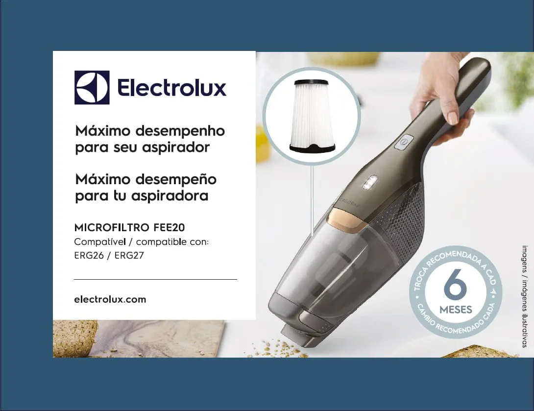 3 Kits Filtros para Aspiradores Ergorapido (FEE20) Electrolux
