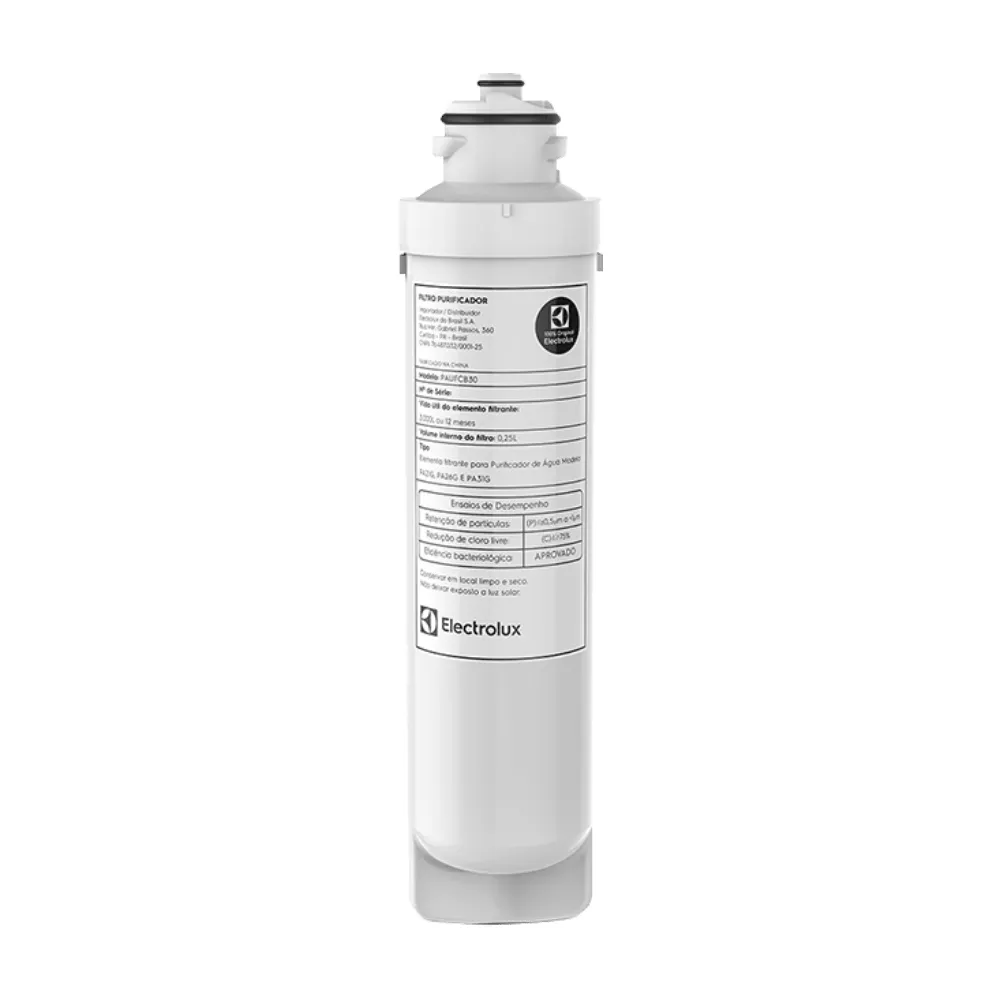 Kit 3 Filtros/Refis ORIGINAIS para Purificador de Água PA21G / PA26G / PA31G Electrolux