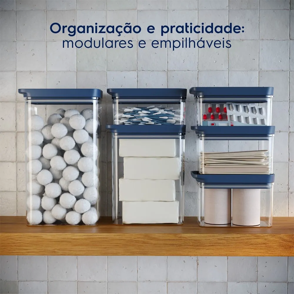 Pote Hermético Organizador Electrolux Experience Empilhável Modular 0,85L