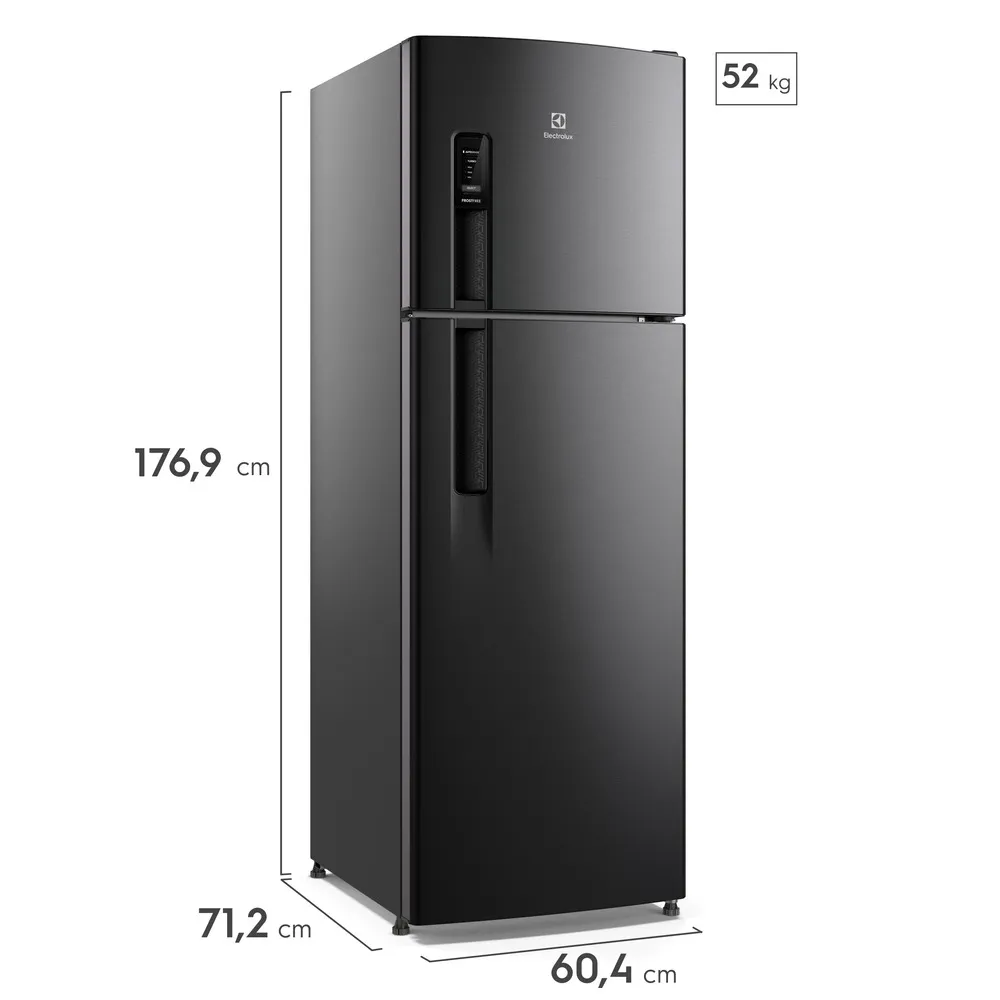 Geladeira Electrolux Frost Free 380L AutoSense Inverter Black Inox Look (IF41B)