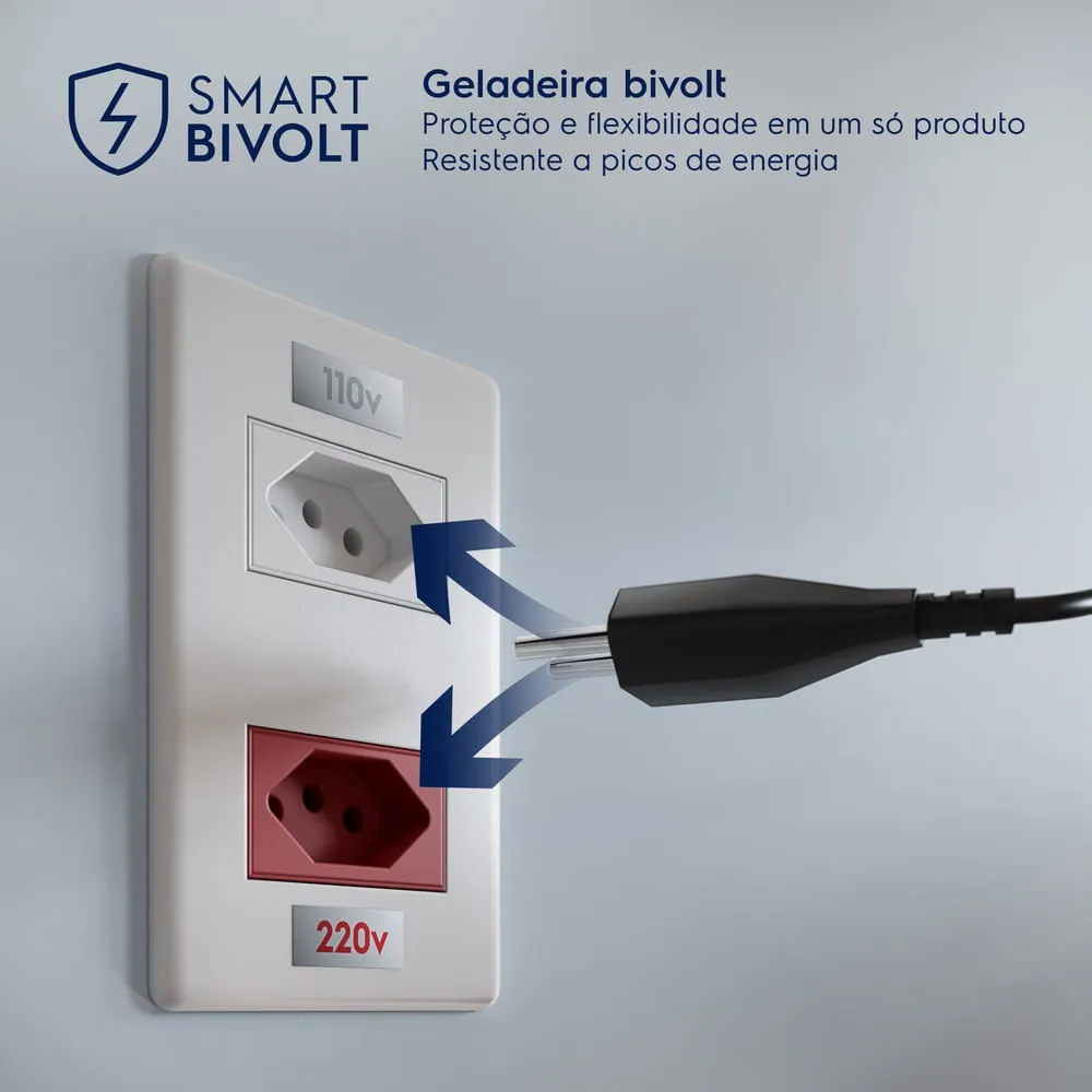 Geladeira Electrolux Frost Free Inverter 481L Efficient com AutoSense SmartBivolt Duplex cor Black Inox Look (IT70B)