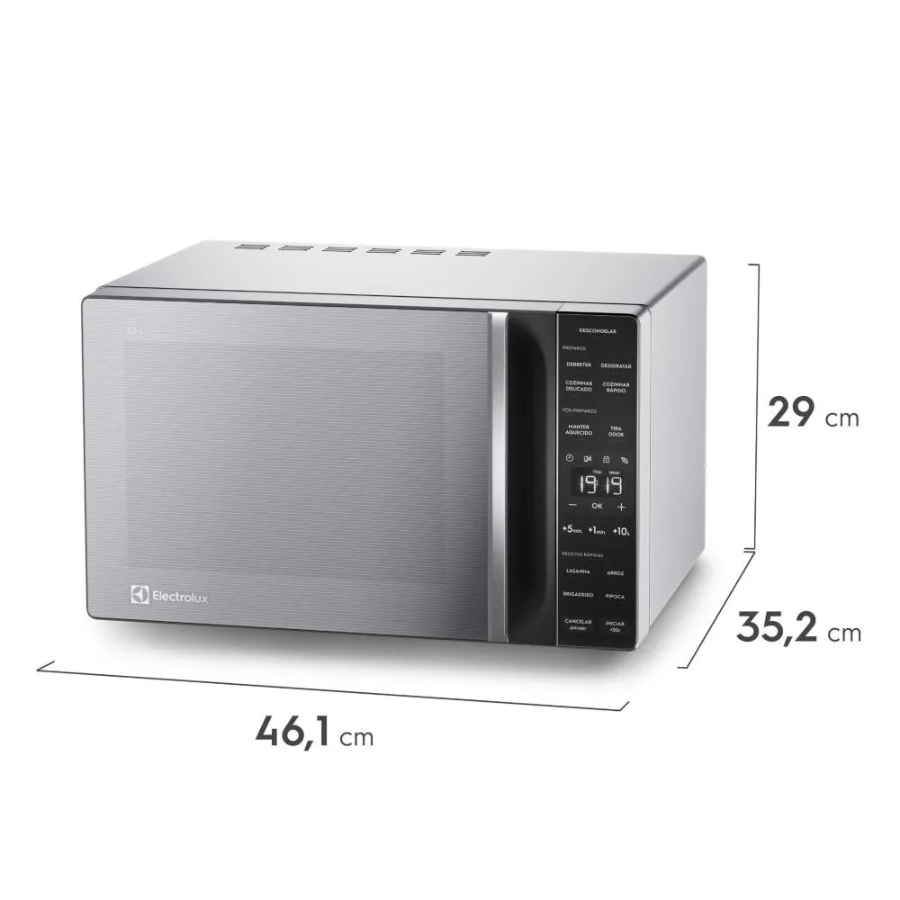 Micro-ondas Electrolux 23L cor Inox Efficient com Descongelamento Assistido (ME23S)