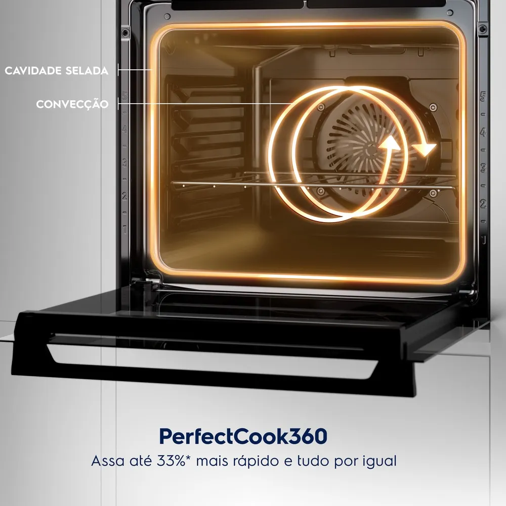 Fogão de Embutir 4 bocas Electrolux Cinza Experience Mesa Vidro, Grill e VaporBake (FE4EC)