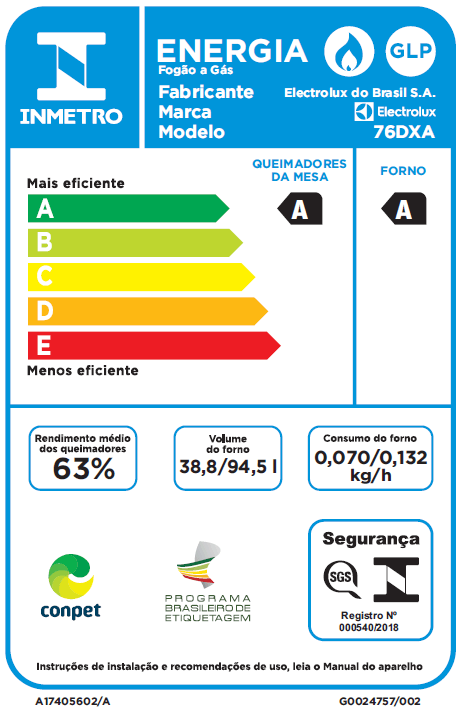 Fogão 5 Bocas Electrolux Prata com Forno Duplo e Tripla Chama (76DXA)