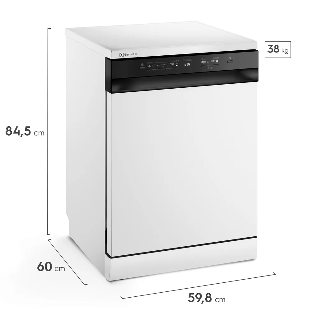 Lava-Louça Electrolux 14 Serviços Branca com Programa Lava & Seca 50 min (LB14E)