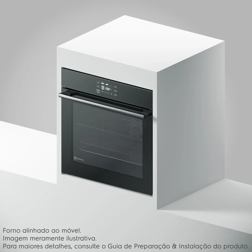 Forno de Embutir Elétrico Electrolux 80L Experience Air fryer, PerfectCook360 e Painel Touch (OE8EA)