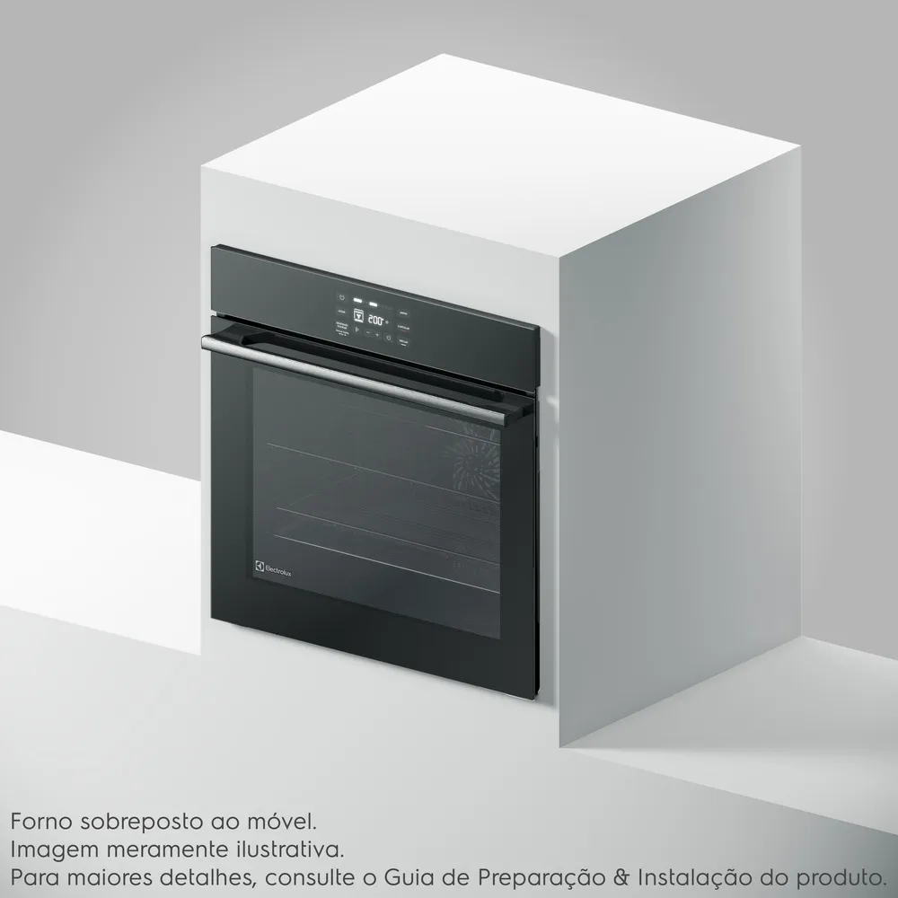 Forno de Embutir Elétrico Electrolux 80L Experience Air fryer, PerfectCook360 e Painel Touch (OE8EA)