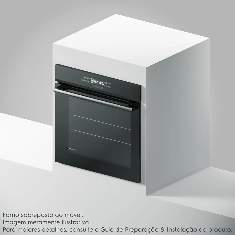 Forno de Embutir Electrolux Elétrico 80L Experience com FoodSensor Preto (OE8EF)