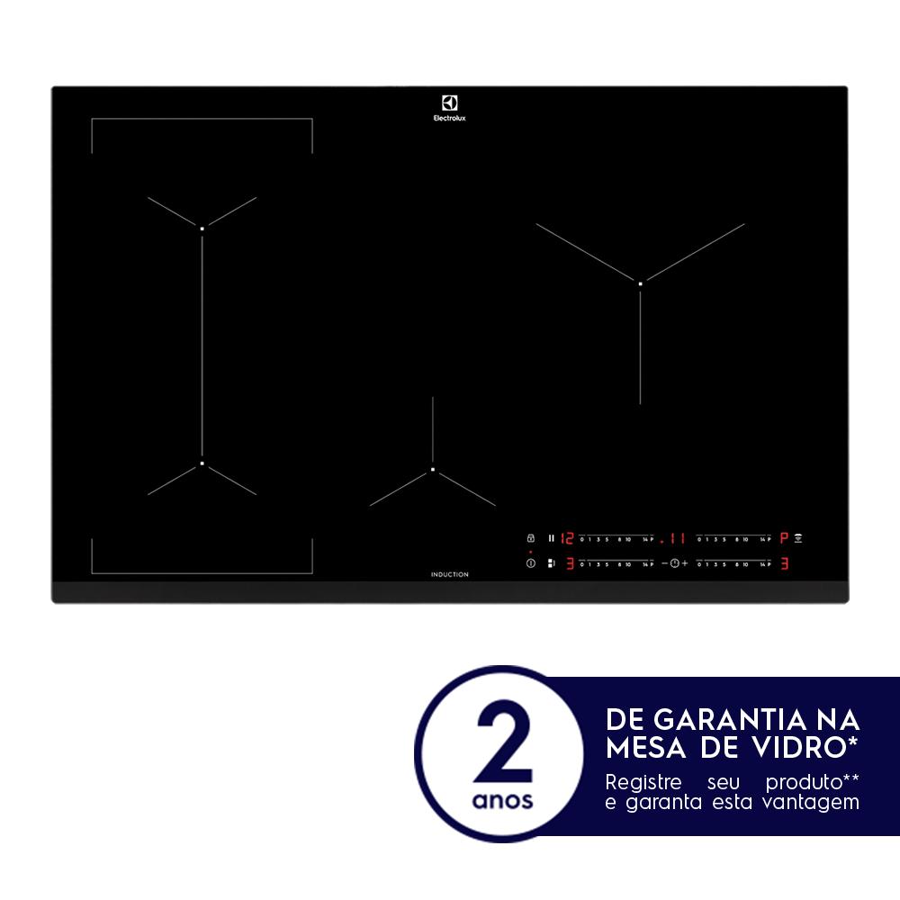 Cooktop 4 Bocas de Indução Electrolux Expert com Unicook e Timer (IE80P)