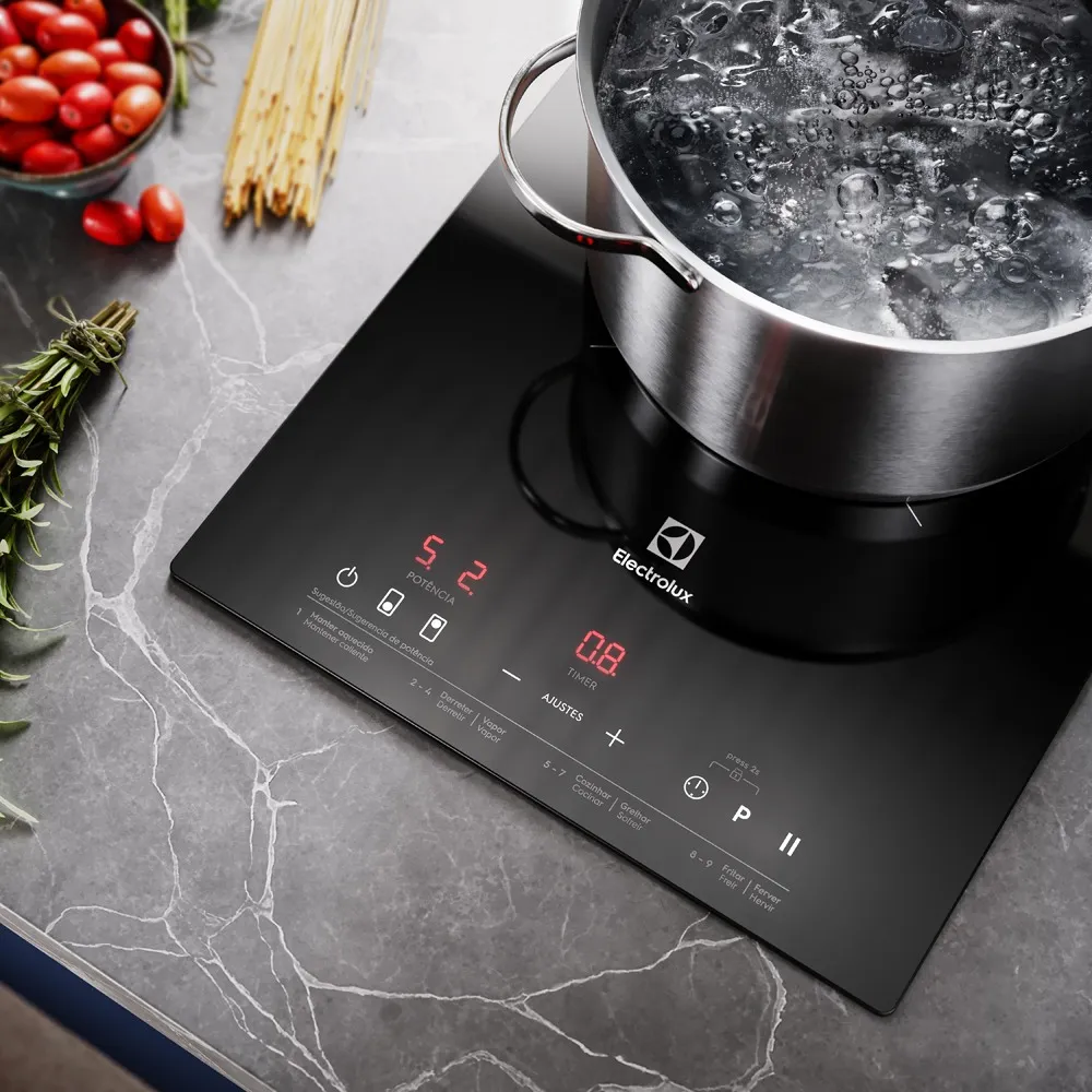 Cooktop 2 Bocas de Indução Electrolux Efficient 2 em 1 com Powerboost (IE3LP)