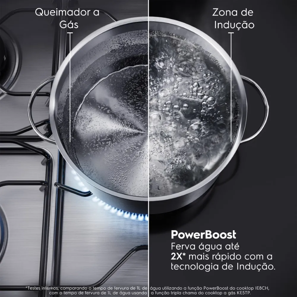 Cooktop de Indução 2 em 1 com Coifa Integrada Electrolux Expert (IE8CH)