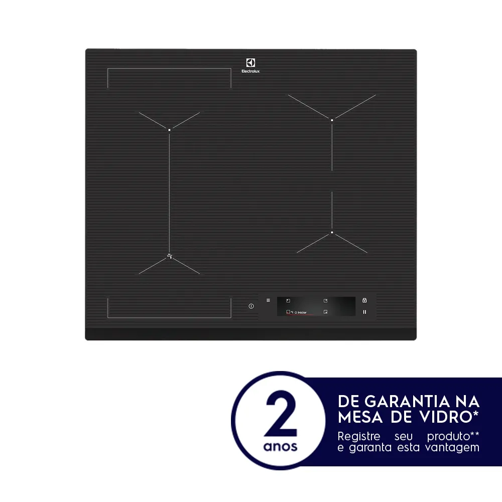 Cooktop 4 Bocas de Indução Electrolux Expert com Sense Fry e Timer (IE6SF)