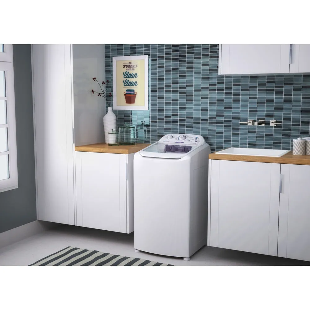 Máquina de Lavar Electrolux 8,5kg Branca Turbo Economia com Jet&Clean e Filtro Fiapos (LAC09)