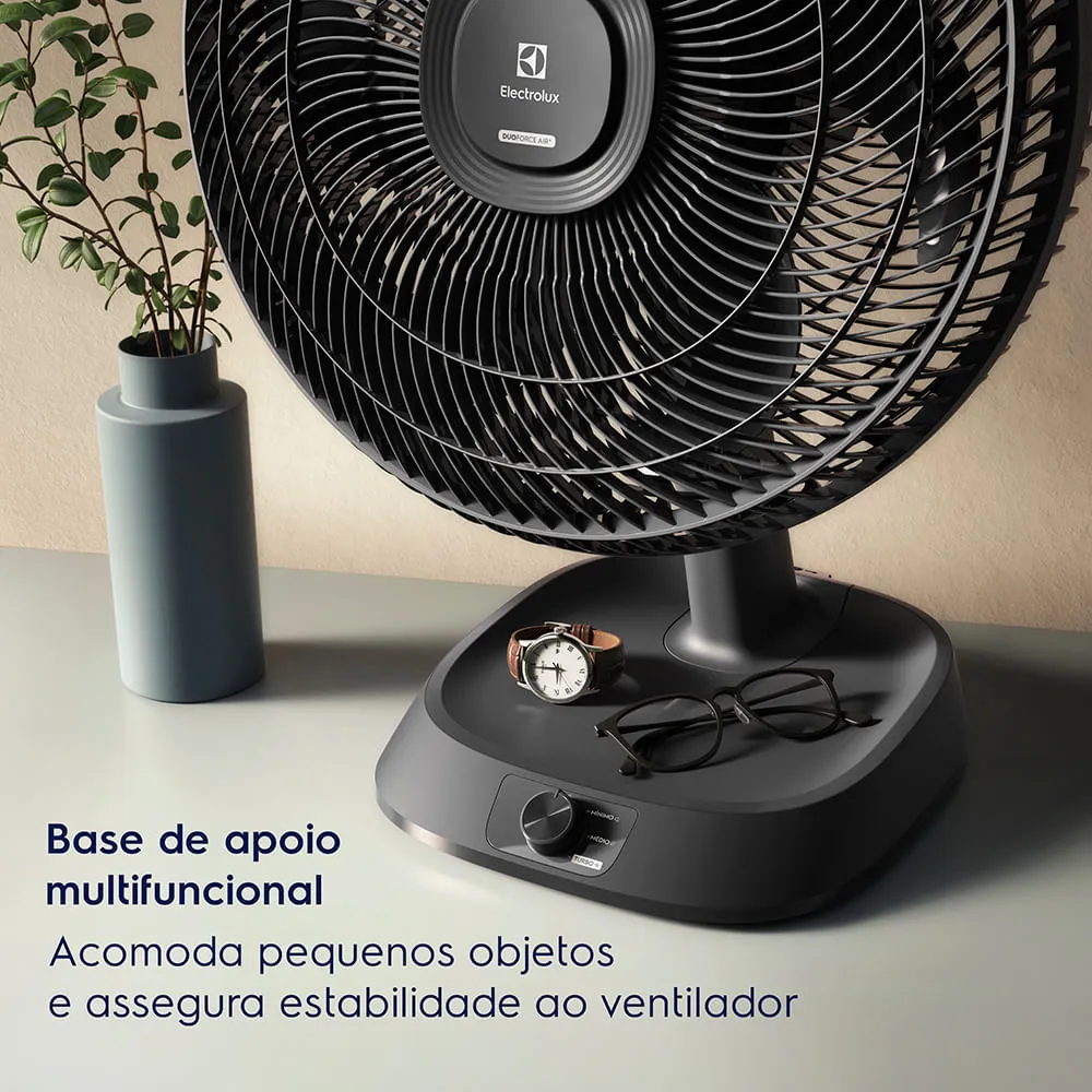 Ventilador de Mesa Electrolux 40cm 6 Pás Efficient DuoForce Air+ Cinza (EFD40)