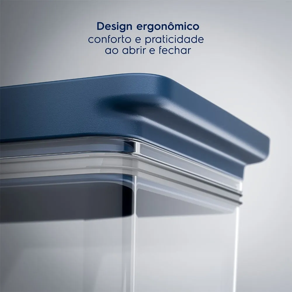 Kit Potes Herméticos Organizadores Electrolux Experience 6 Un Empilhável Modular