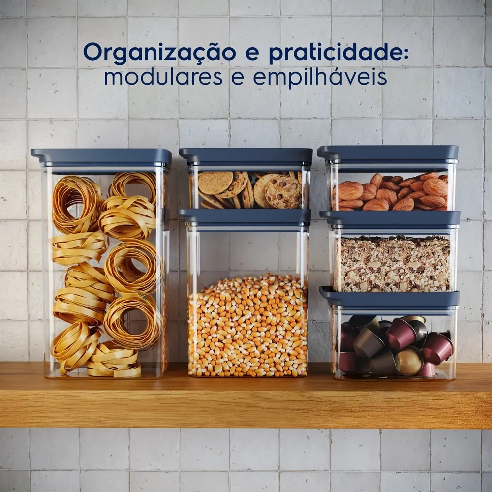 Pote Hermético Organizador Electrolux Experience Empilhável Modular 1,75L