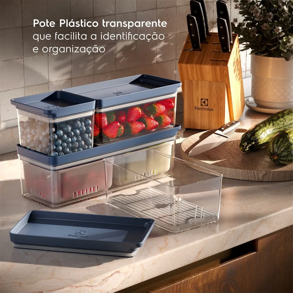 Kit 2 Organizadores de Geladeira Electrolux Experience 0,7L