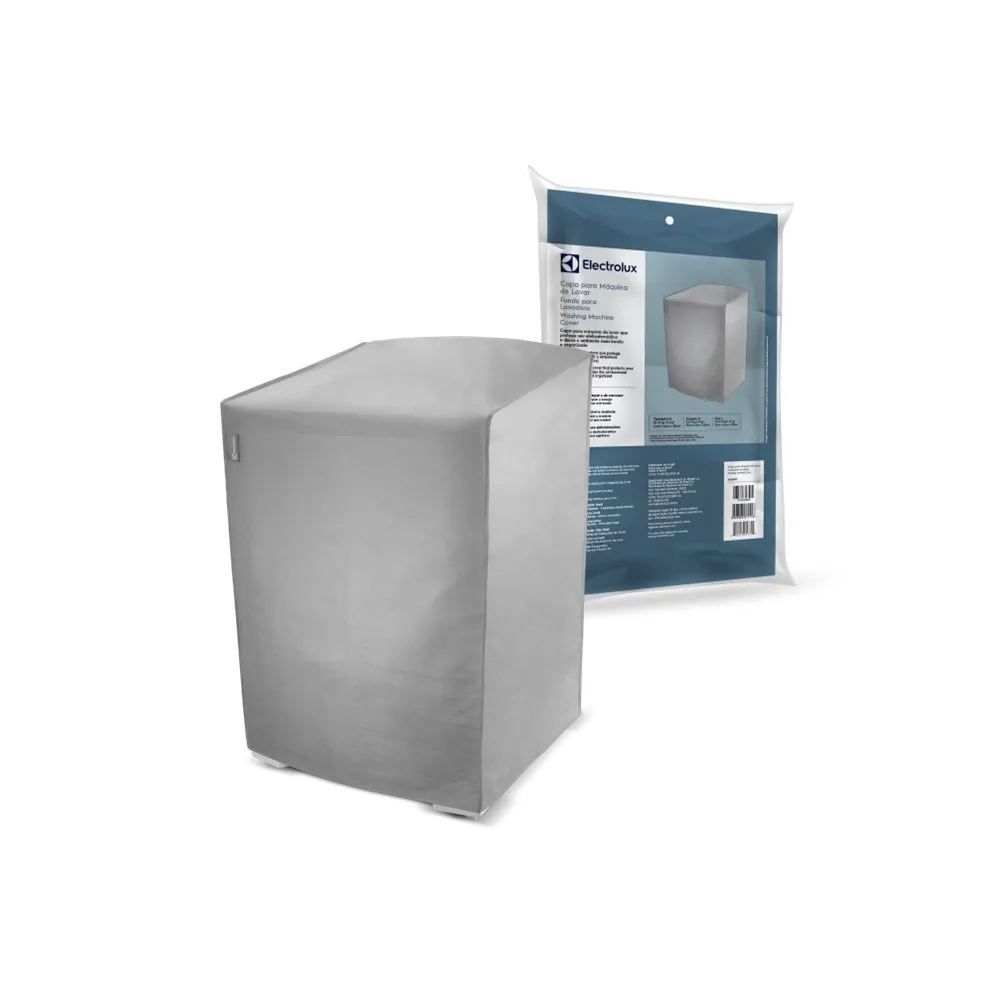 Capa para Máquina de Lavar Electrolux Cinza 10kg a 16kg Tamanho G