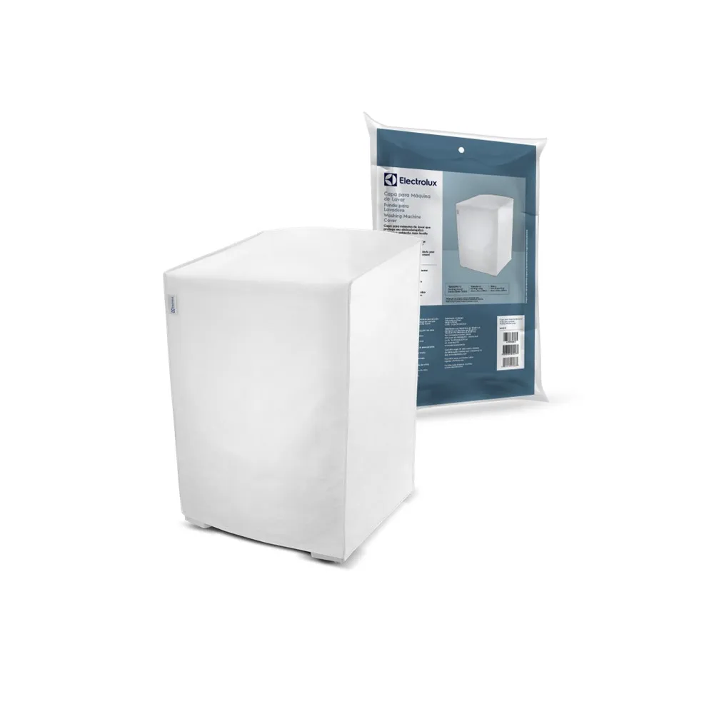 Capa para Máquina de Lavar Electrolux Branca 6kg a 10kg Tamanho P
